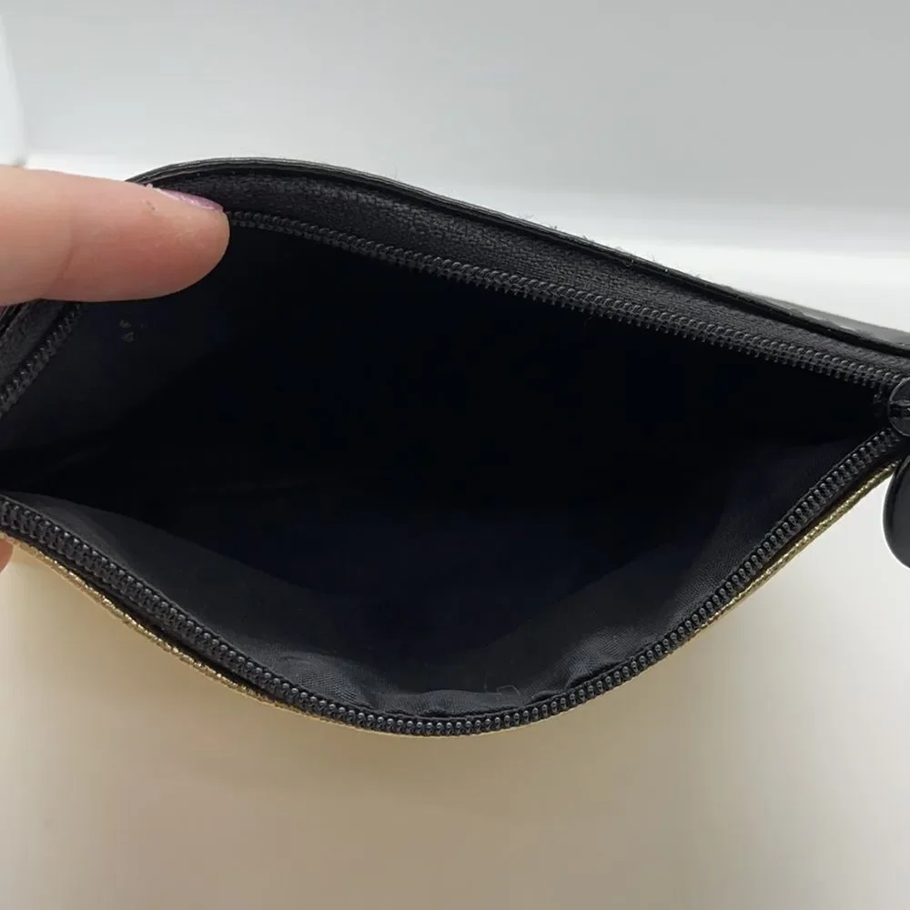 NWT IPSY Gold Metallic Cosmetic Bag w/ Zipper